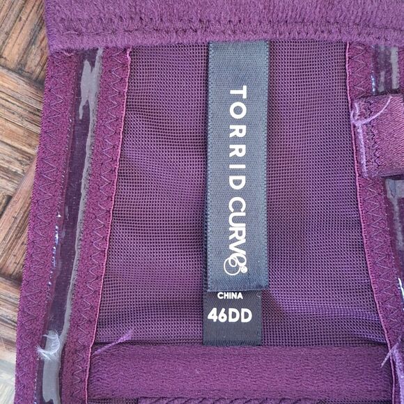 Torrid Curve Bombshell Everyday Strapless Push-Up Bra Convertible 46DD Purple - Picture 11 of 16